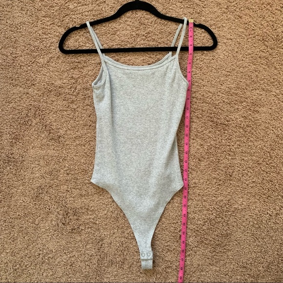 Dip Heather Gray Ribbed Bodysuit - Picture 8 of 9